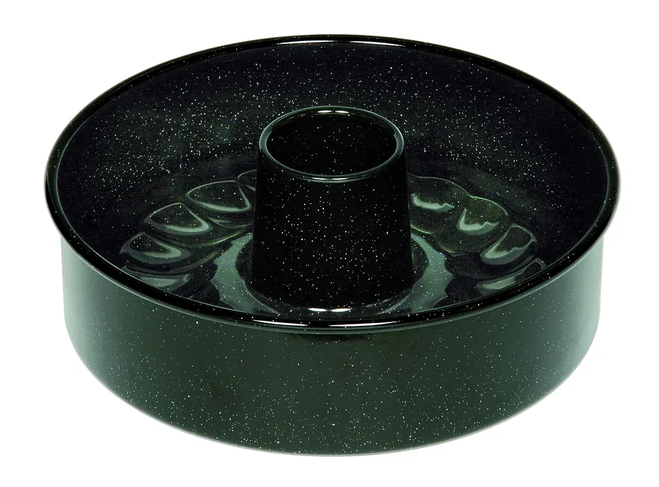 riess-tortenform-classic-26-cm-3-tlg-mit-rohrboden-schwarze-emaille image 1