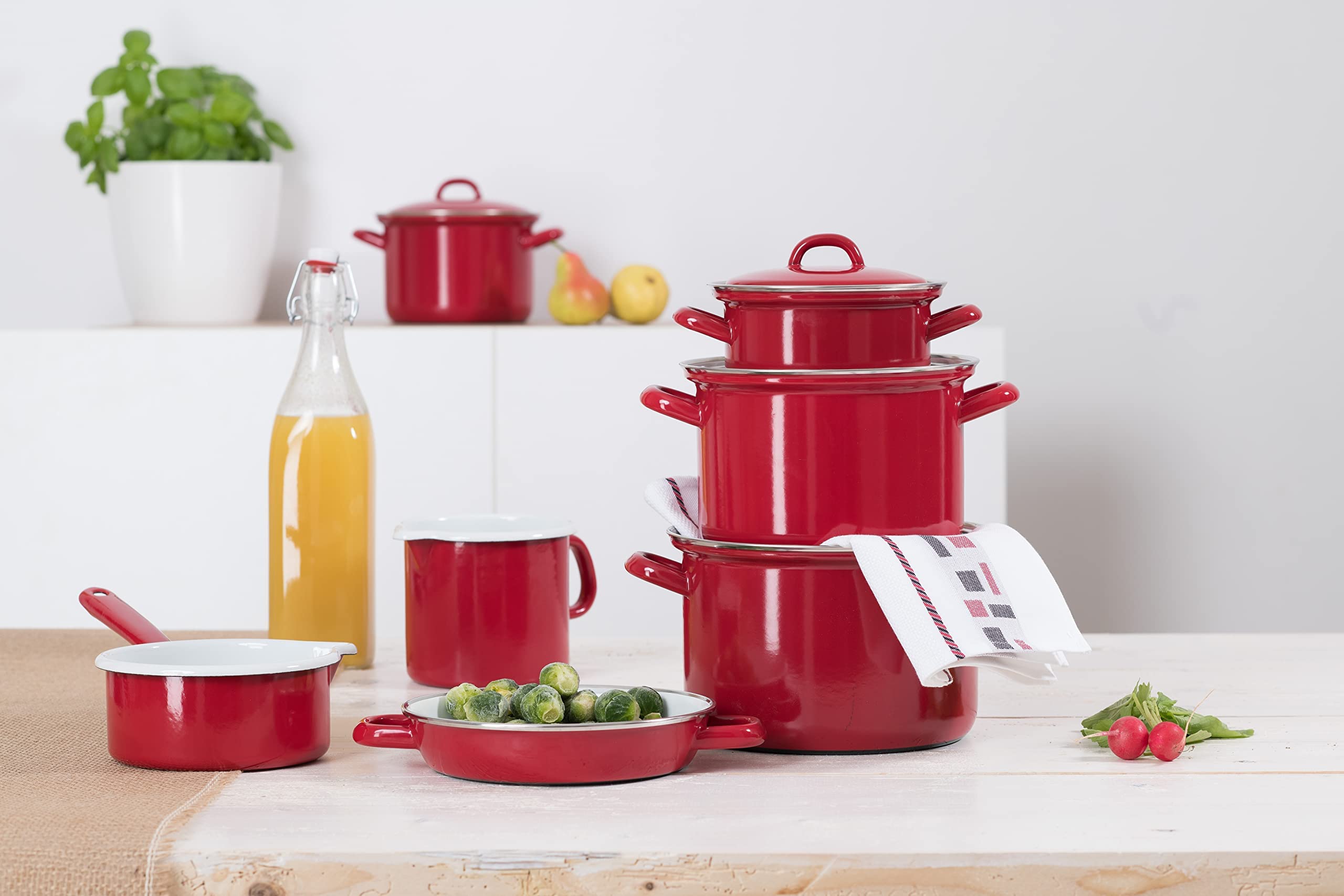 riess-classic-ceramic-glas-red-emaille-schnabeltopf-12-cm-1-liter-rot-wei image 2