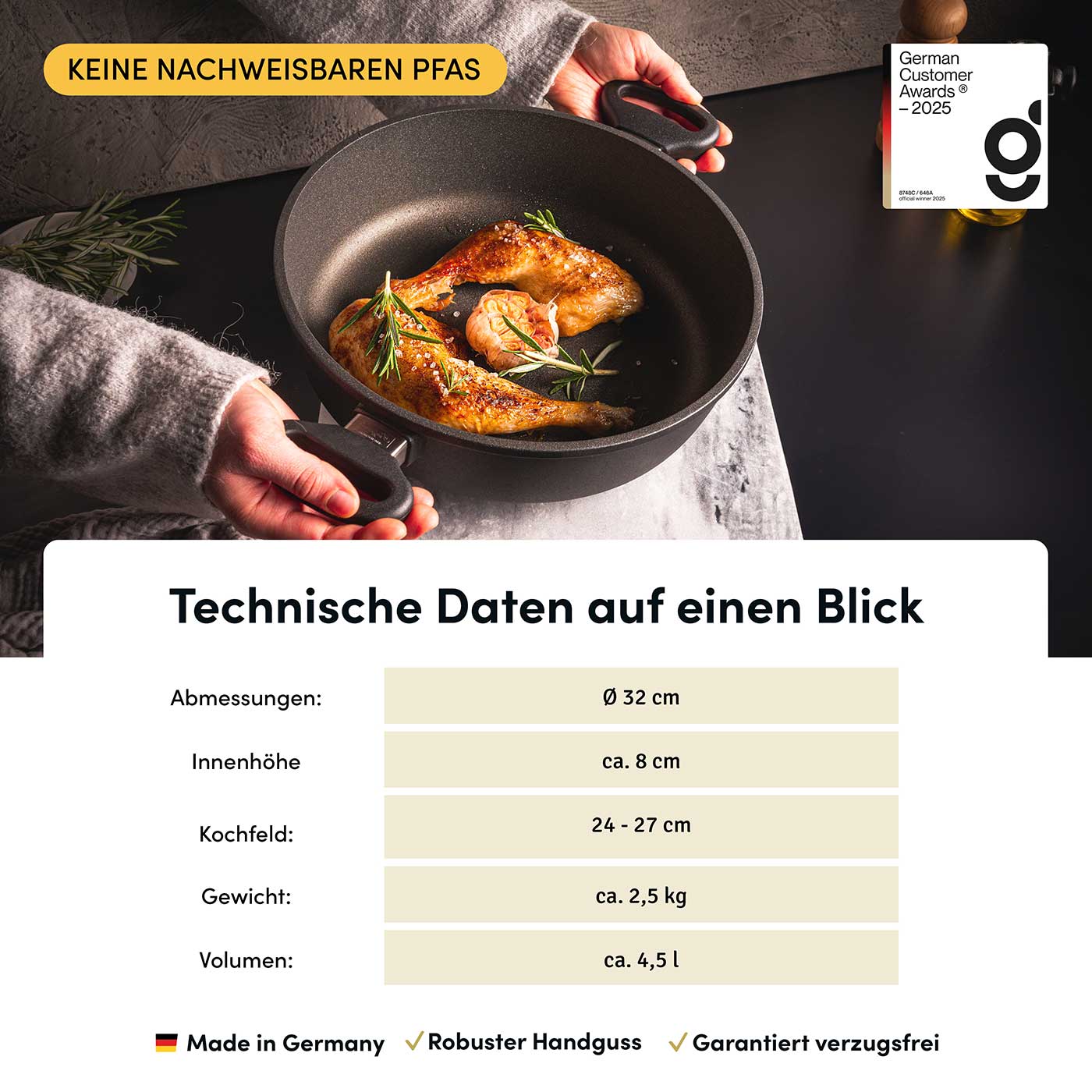 hoffmann-germany-stoniq-schmorpfanne-br-ter-32-cm-pfas-frei image 3