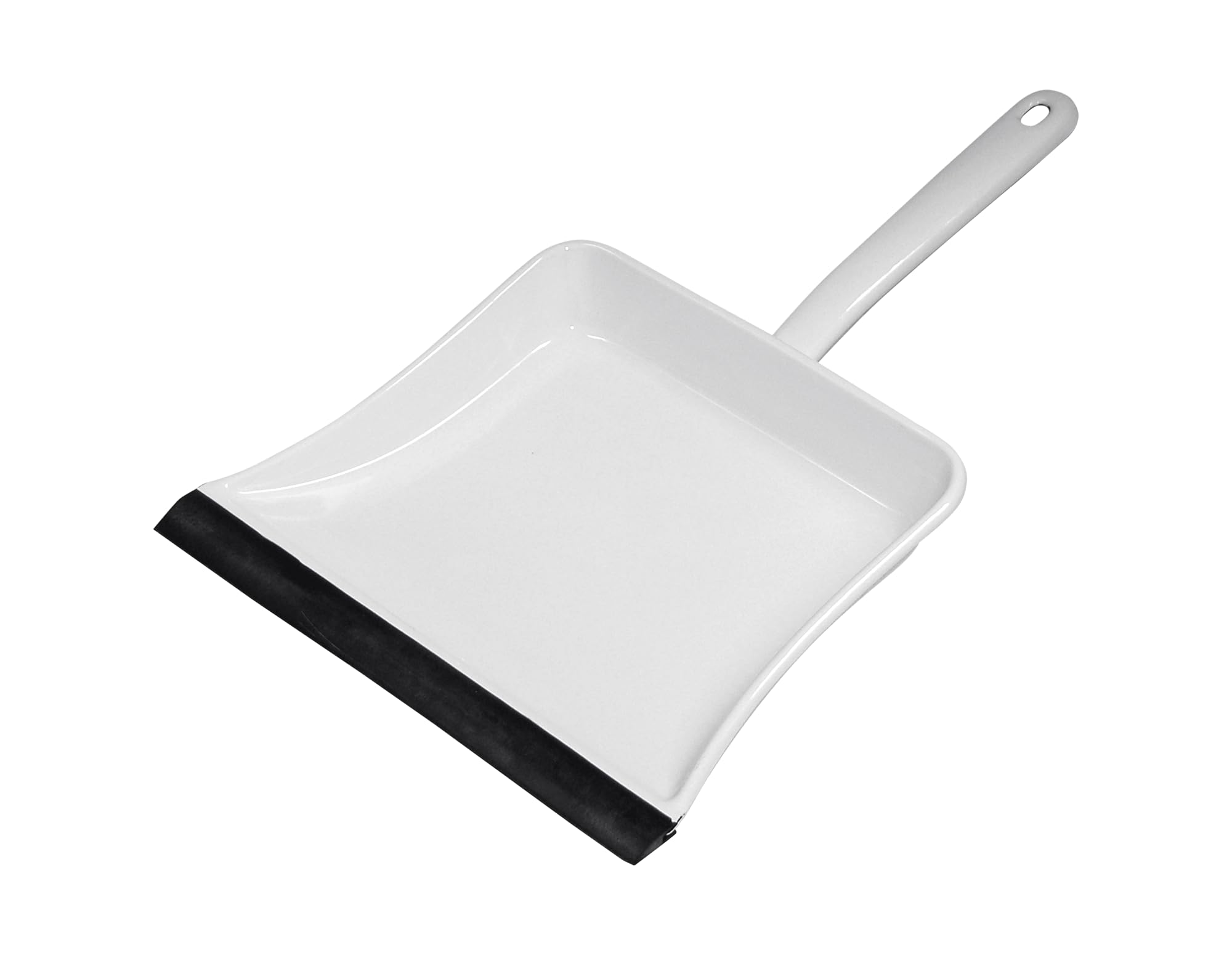 riess-staubschaufel-mit-gummilippe-classic-weiss-40-cm-emaille-kehrschaufel image 1