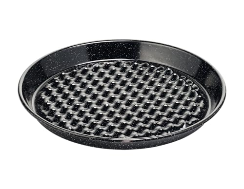 riess-classic-grilltasse-rund-32-cm-schwarz-emaille-grillpfanne-gelocht image 4