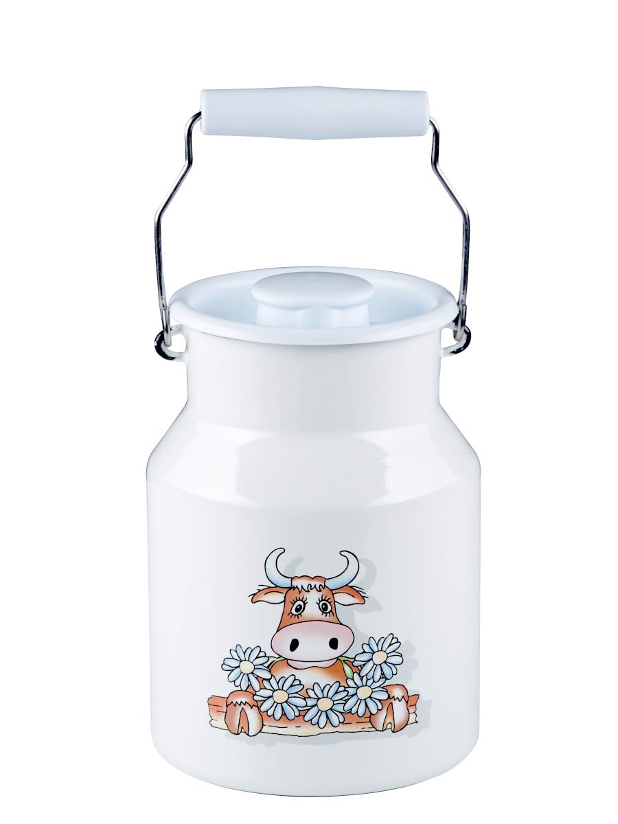 riess-0506-084-milchkanne-mit-deckel-1-5-liter-almliesel-wei-emaille image 1