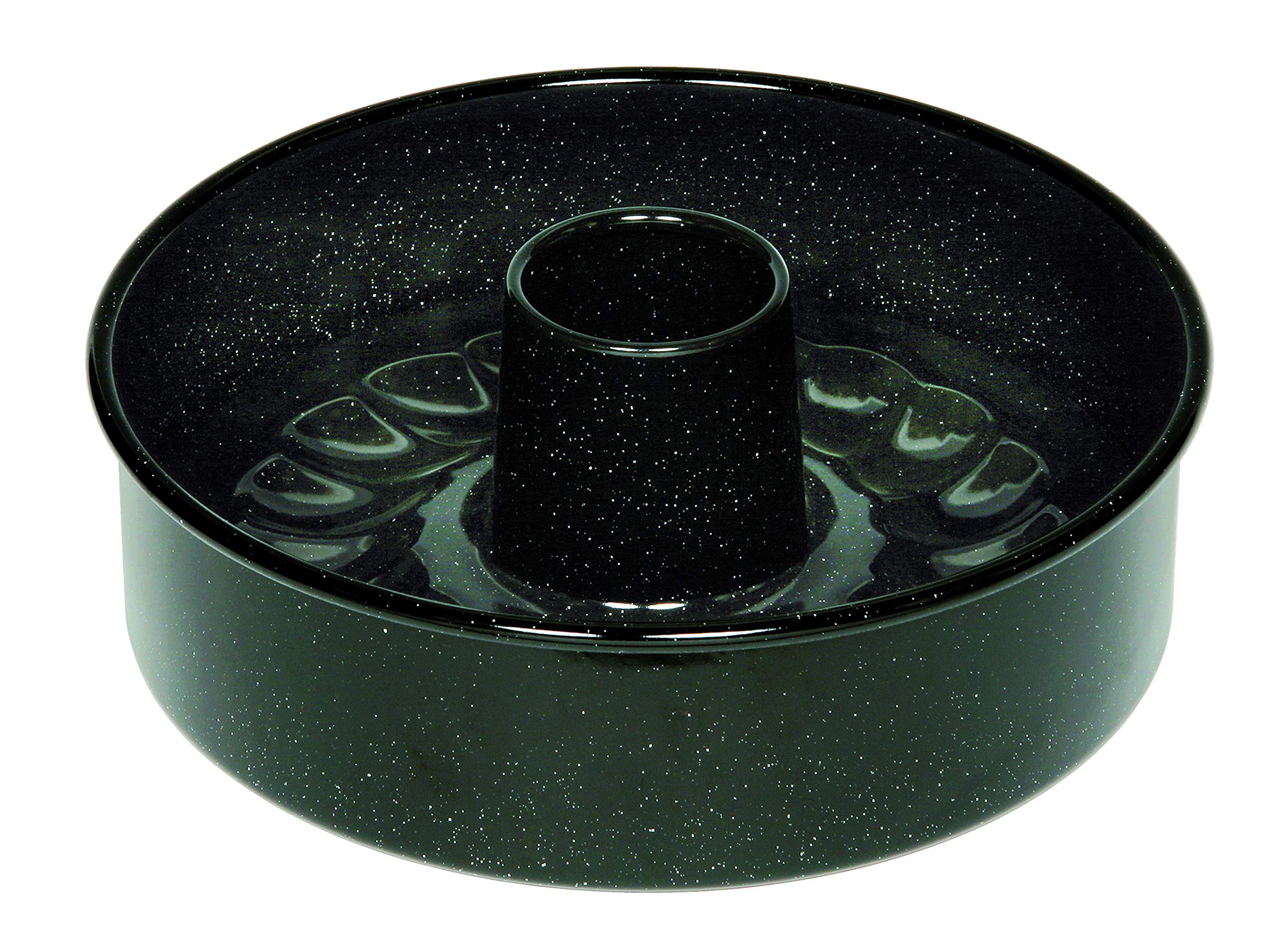 riess-tortenform-classic-26-cm-3-tlg-mit-rohrboden-schwarze-emaille image 1