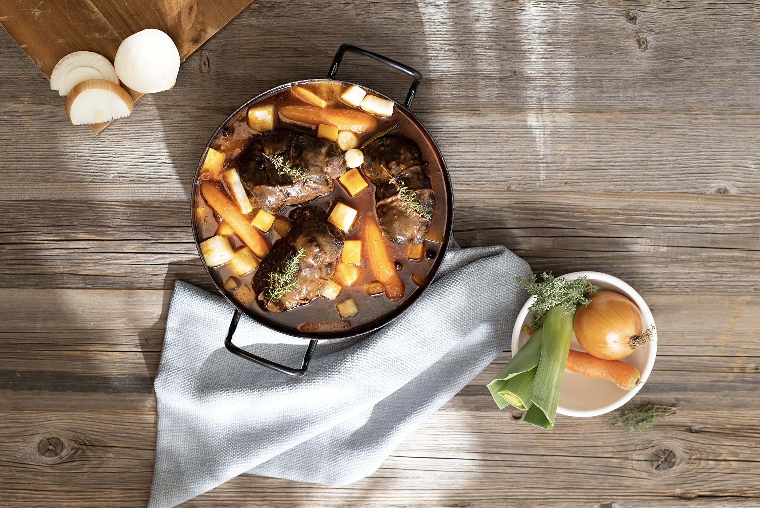 riess-classic-wok-mit-glasdeckel-36-cm-4-liter-schwarzemaille image 2