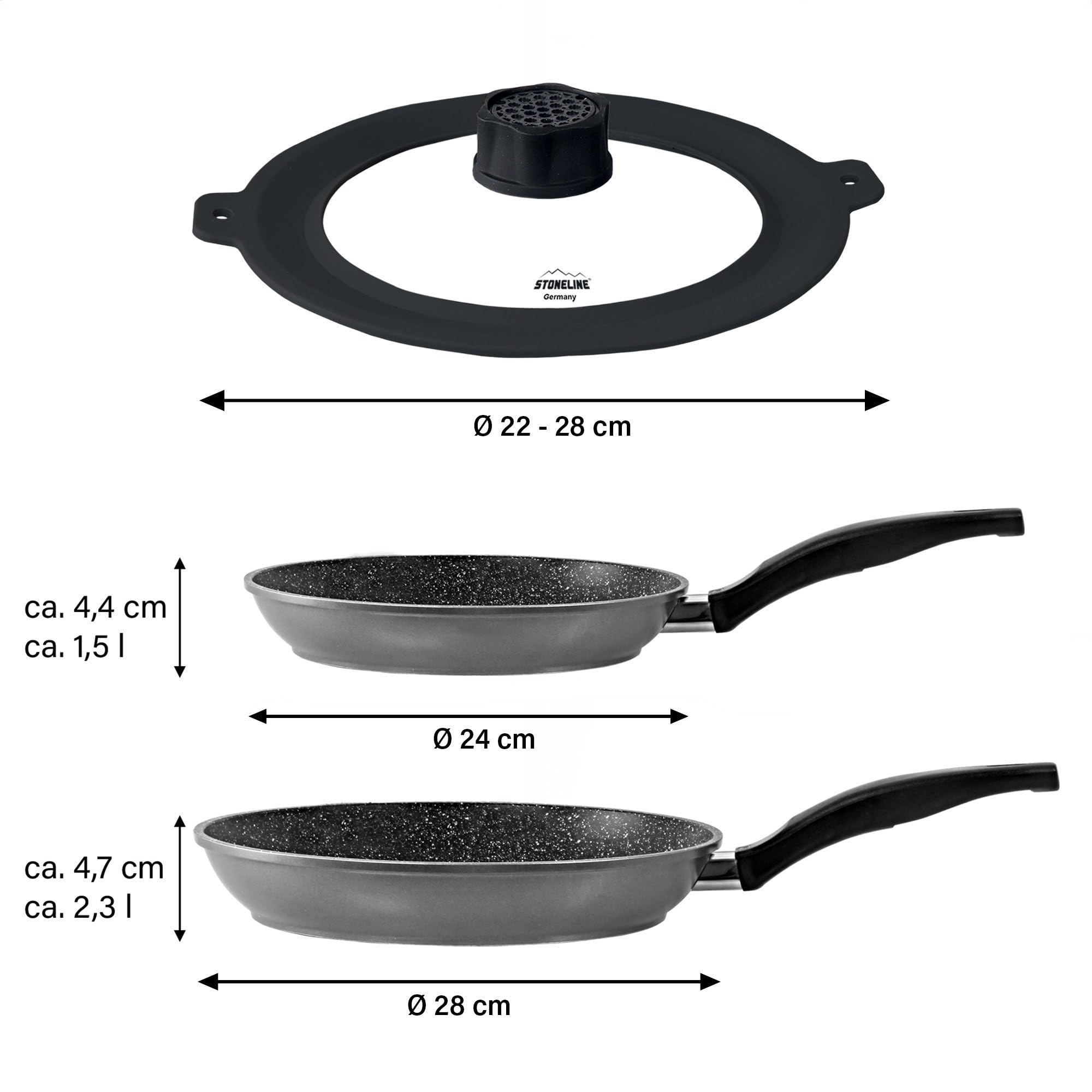 stoneline-aluguss-pfannenset-3-teilig-24-28-cm-mit-universaldeckel-smell-well image 4