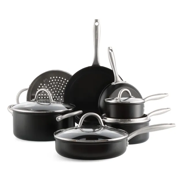 greenpan-lima-midnight-kochgeschirr-set-11-teilig-harteloxiert-keramik-antihaft image 1