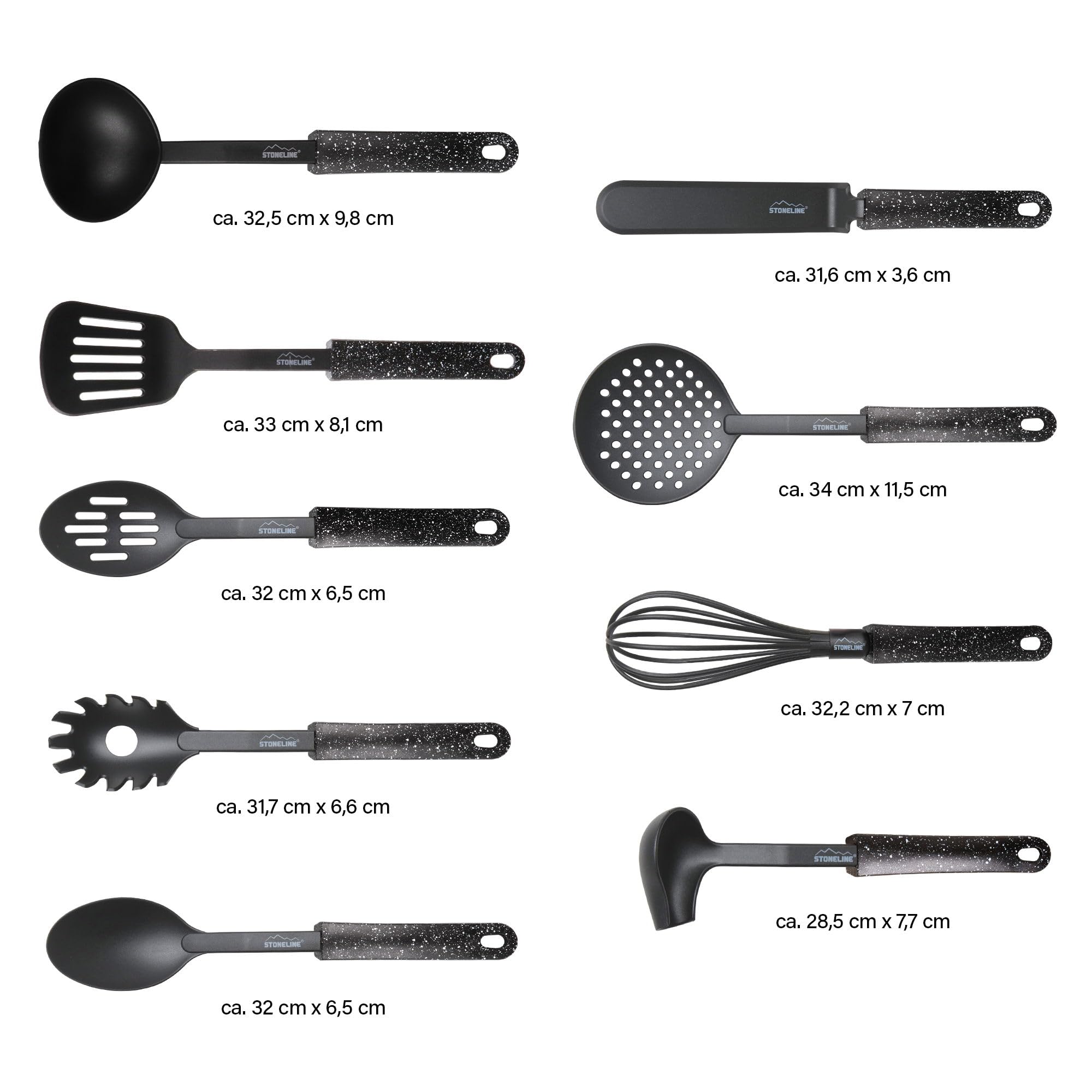 stoneline-k-chenhelfer-set-9-teilig-nylon-schwarz-mit-st-tze image 2