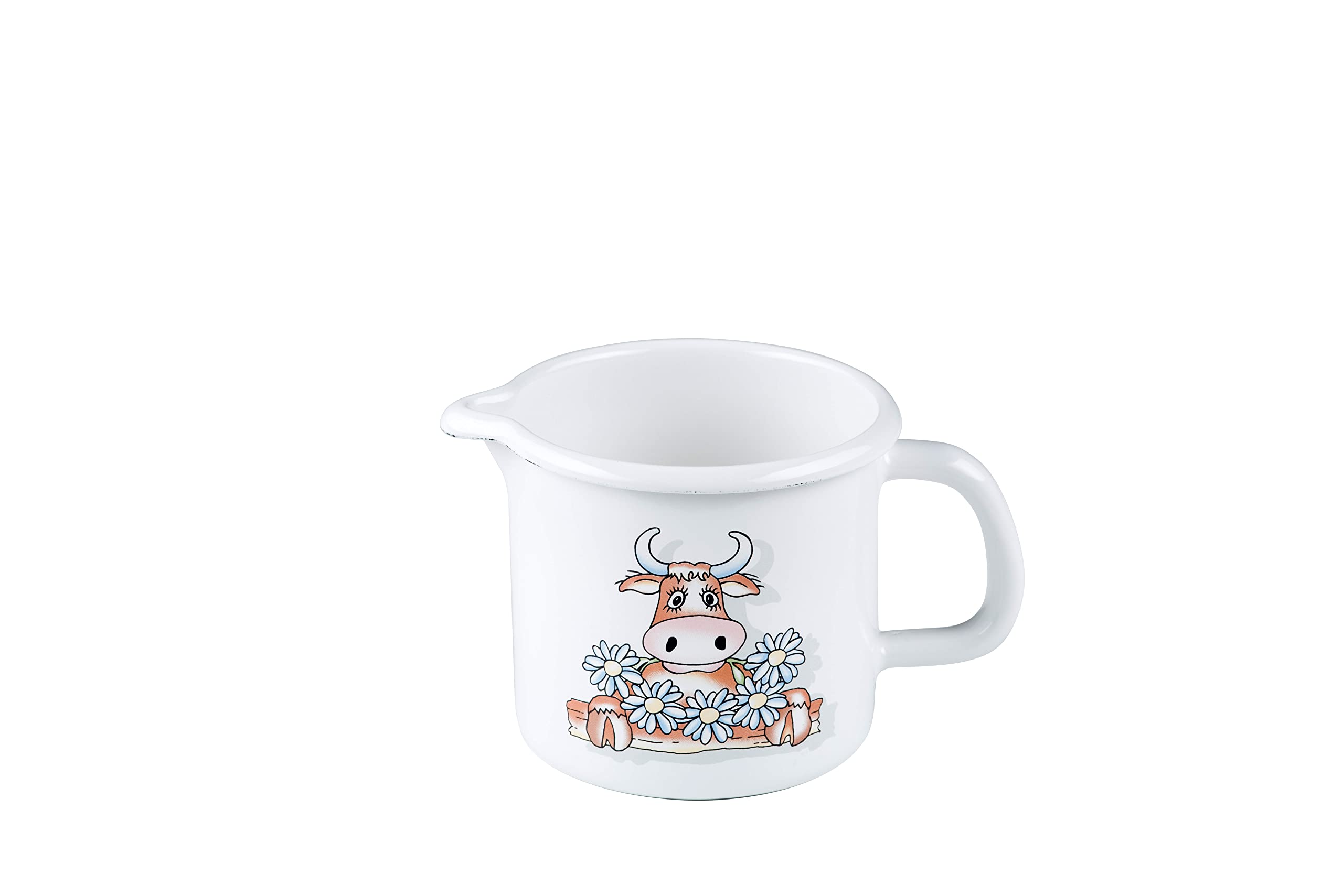 riess-almliesel-schnabeltopf-10-cm-0-8-liter-emaille-milchtopf-mit-deckel image 1
