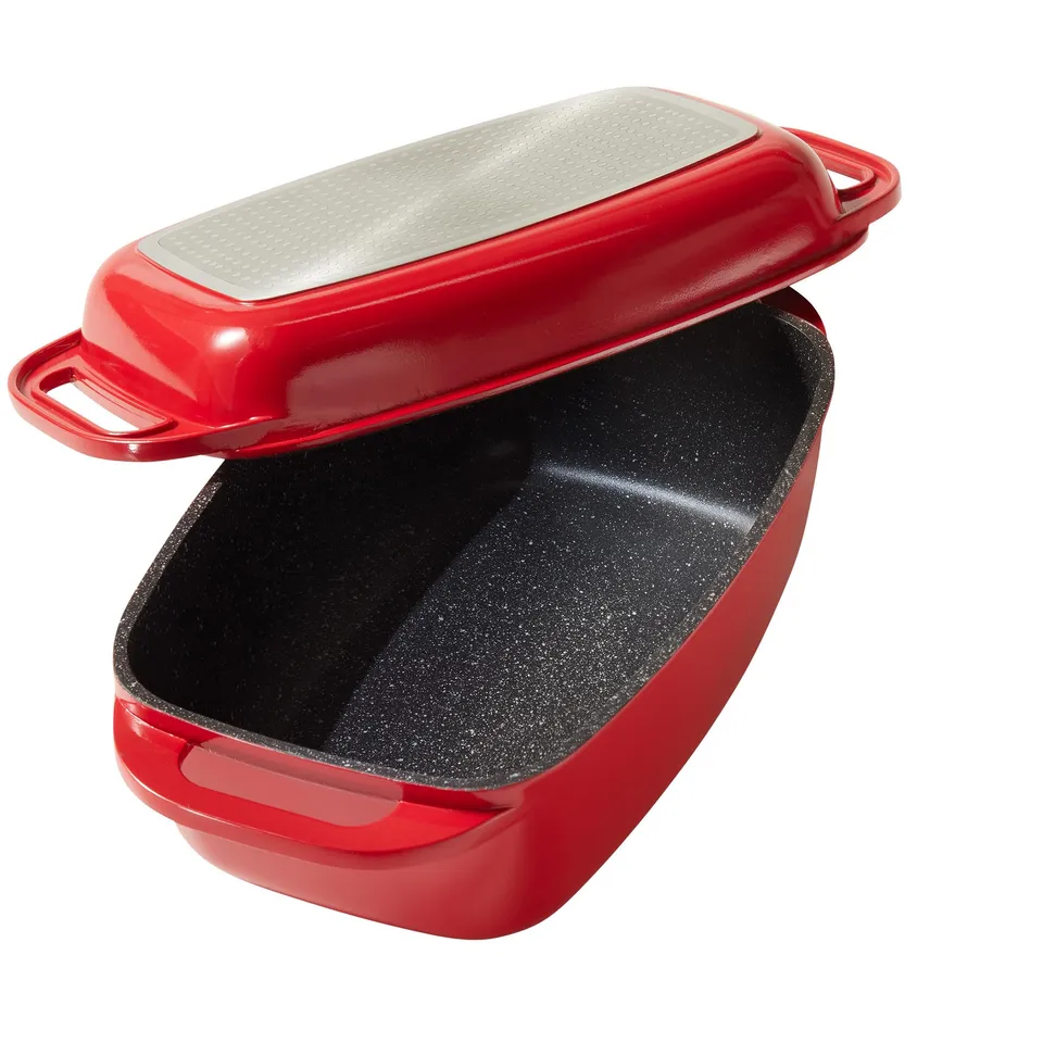 stoneline-aluguss-br-ter-mit-deckel-40x22-cm-5-8-l-rot-antihaft-induktion image 1
