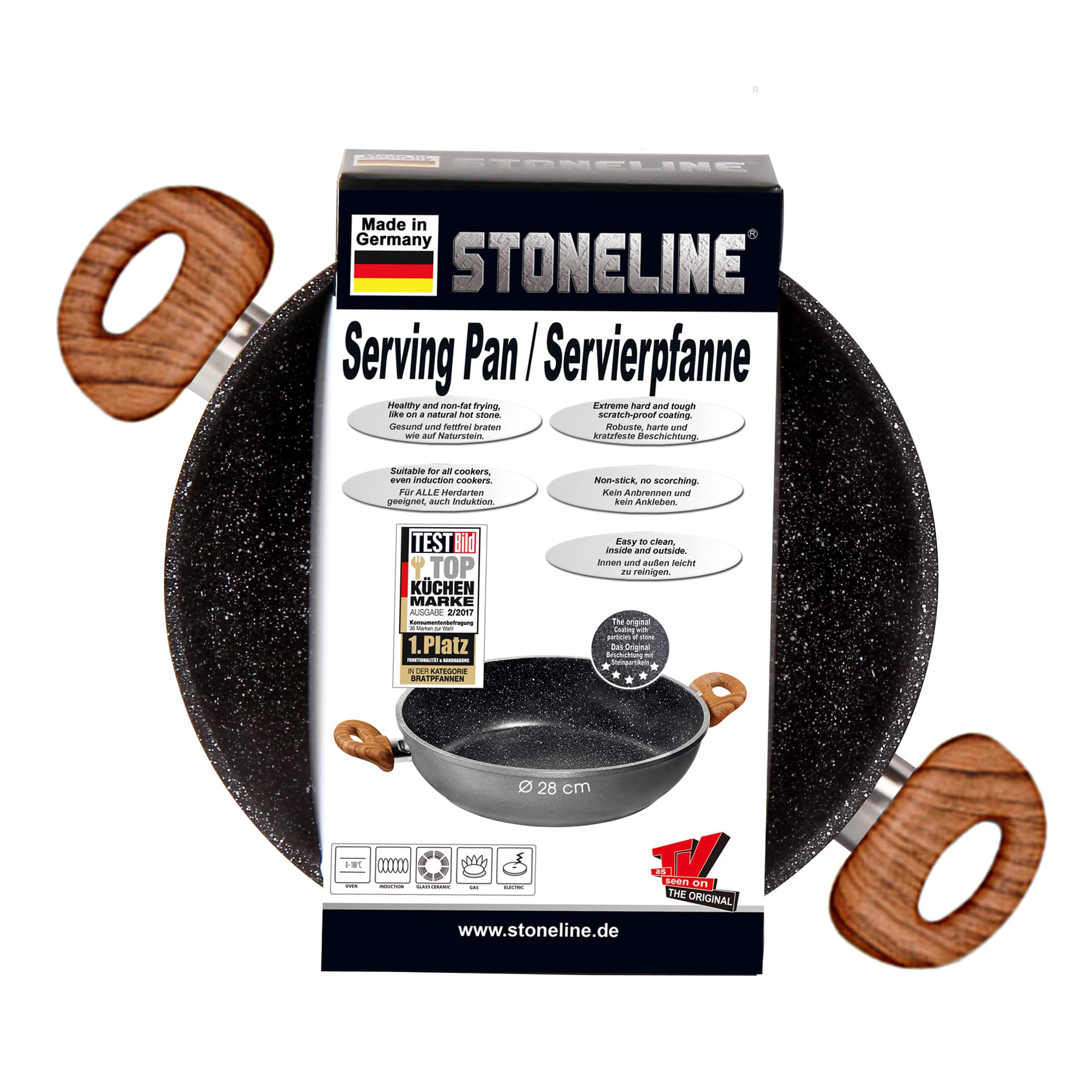 stoneline-made-in-germany-servierpfanne-28-cm-antihaft-mit-steinpartikeln-holzop image 6