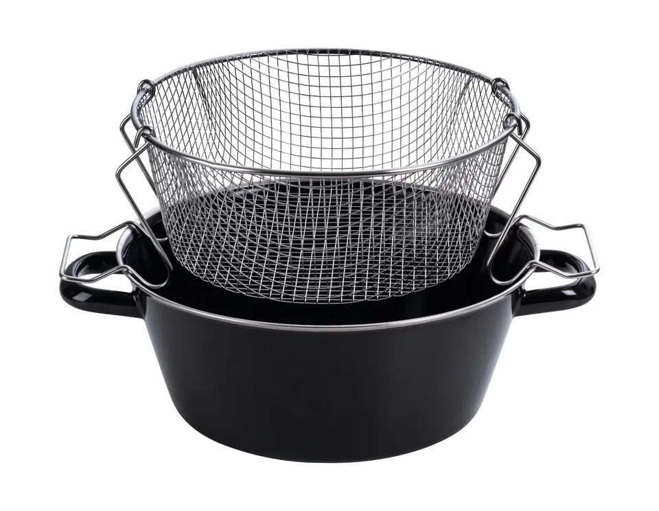 riess-classic-pommes-frites-pfanne-0366-022-20-cm-schwarzemaille-mit-einsatz image 1