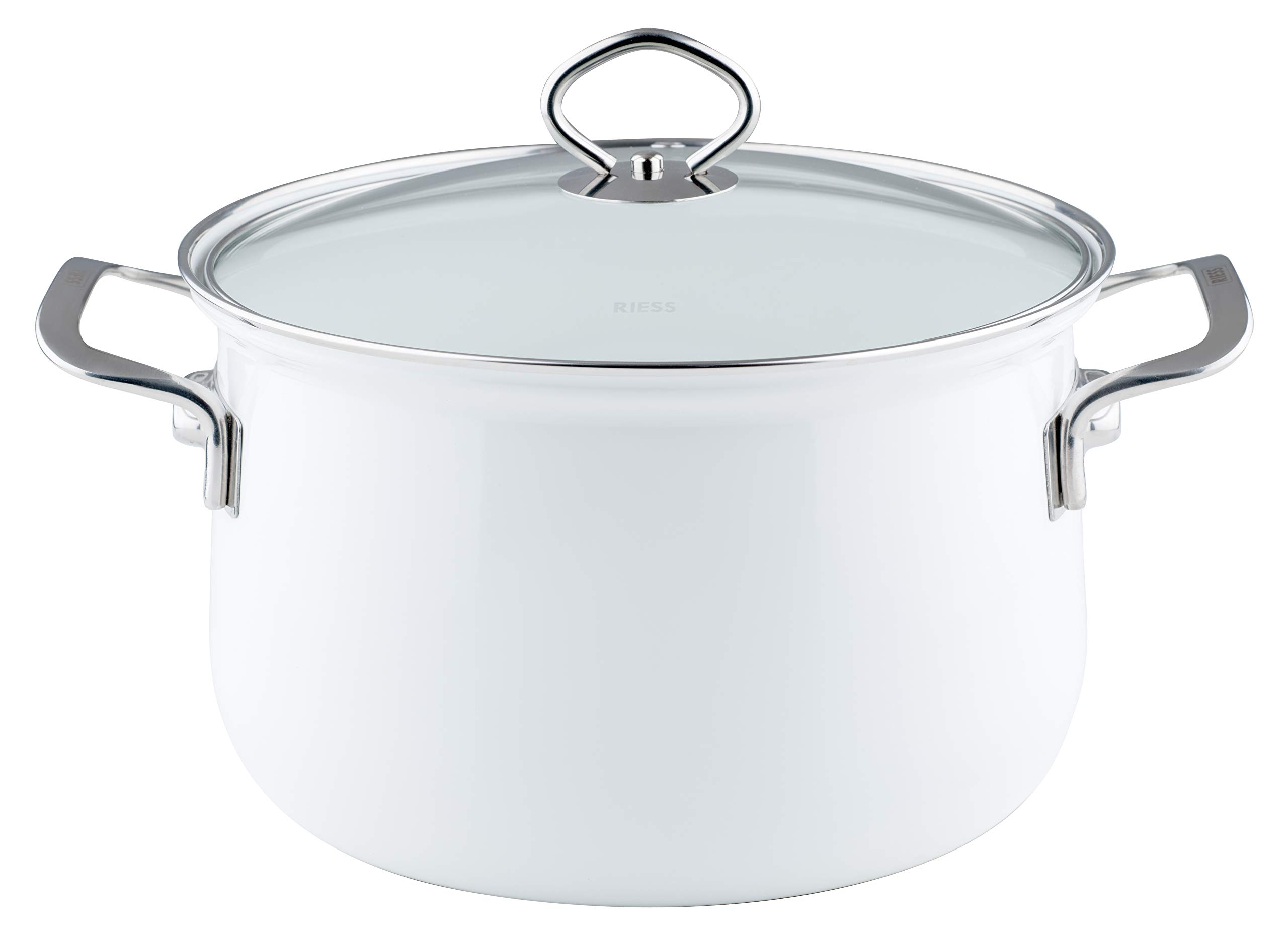 riess-nouvelle-fleischtopf-mit-glasdeckel-arcticweiss-16-cm-1-5-liter-emaille image 1