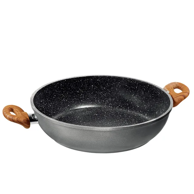 stoneline-made-in-germany-servierpfanne-28-cm-antihaft-mit-steinpartikeln-holzop image 1