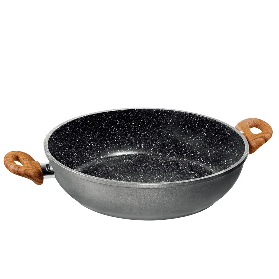stoneline-made-in-germany-servierpfanne-28-cm-antihaft-mit-steinpartikeln-holzop image 1