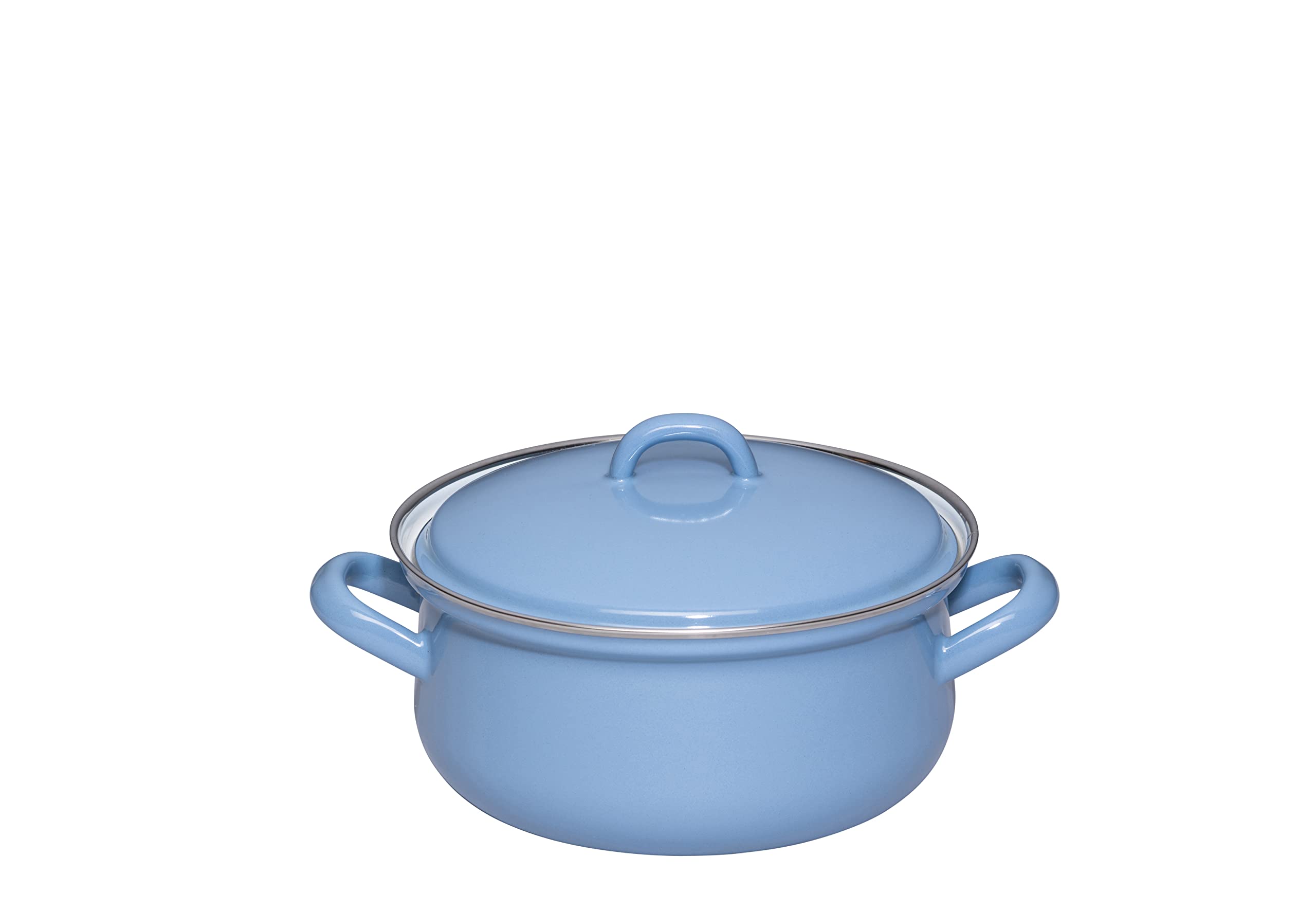riess-nature-blue-medium-kasserolle-mit-deckel-16-cm-1-6-liter-emaille image 1