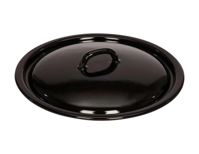 riess-0259-022-deckel-26-cm-classic-spezialartikel-emaille-schwarz-mit-griff image 1