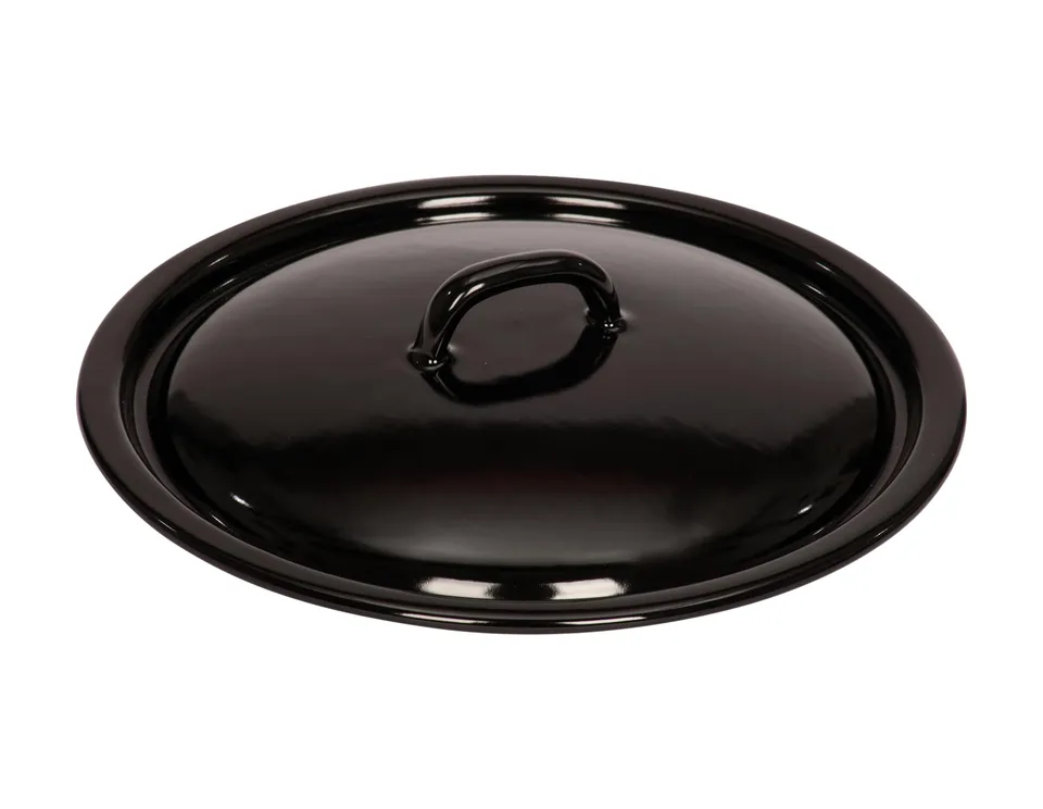 riess-0259-022-deckel-26-cm-classic-spezialartikel-emaille-schwarz-mit-griff image 1