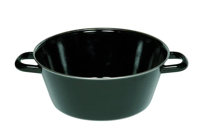 riess-schwarzemaille-schmalzpfanne-halbtief-24-cm-2-3-liter image 1