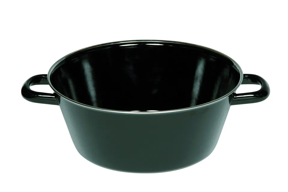 riess-schwarzemaille-schmalzpfanne-halbtief-24-cm-2-3-liter image 1