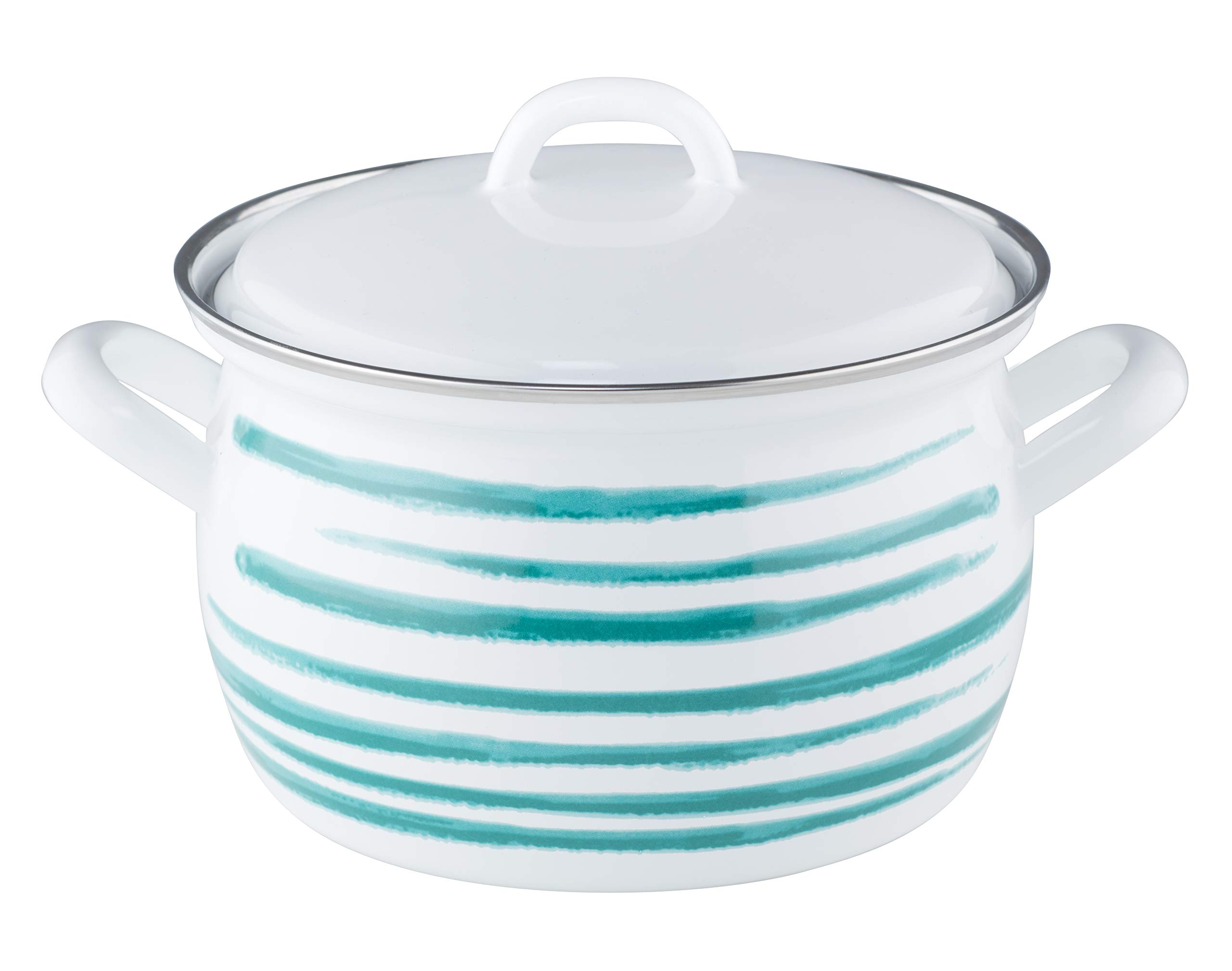 riess-country-fleischtopf-mit-deckel-16-cm-1-5-liter-gr-n-geflammt image 1