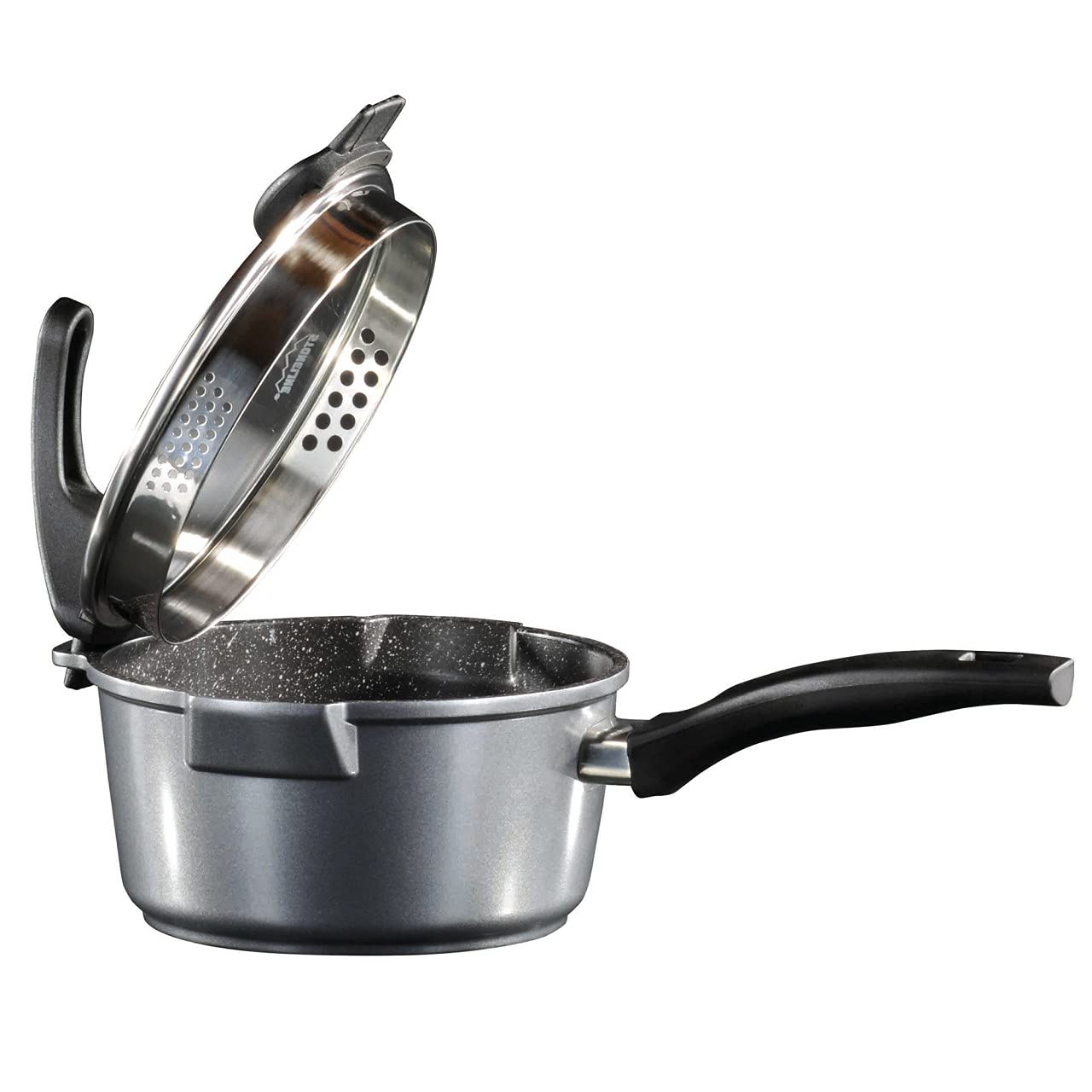 stoneline-future-stielkasserolle-18-cm-2-0-l-grau-mit-siebdeckel image 1