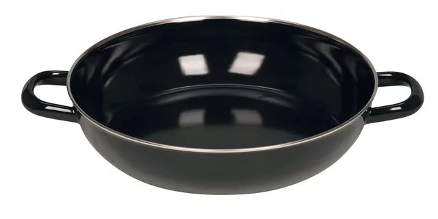 riess-kelomat-schwarzemail-classic-schmorpfanne-24-cm-ohne-deckel image 1