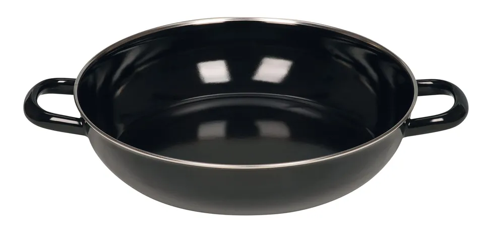 riess-kelomat-schwarzemail-classic-schmorpfanne-24-cm-ohne-deckel image 1