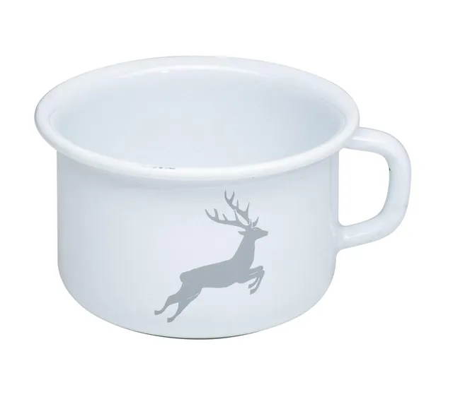 riess-country-hirsch-grau-kaffeeschale-0-4-l-10-cm-emaille image 1