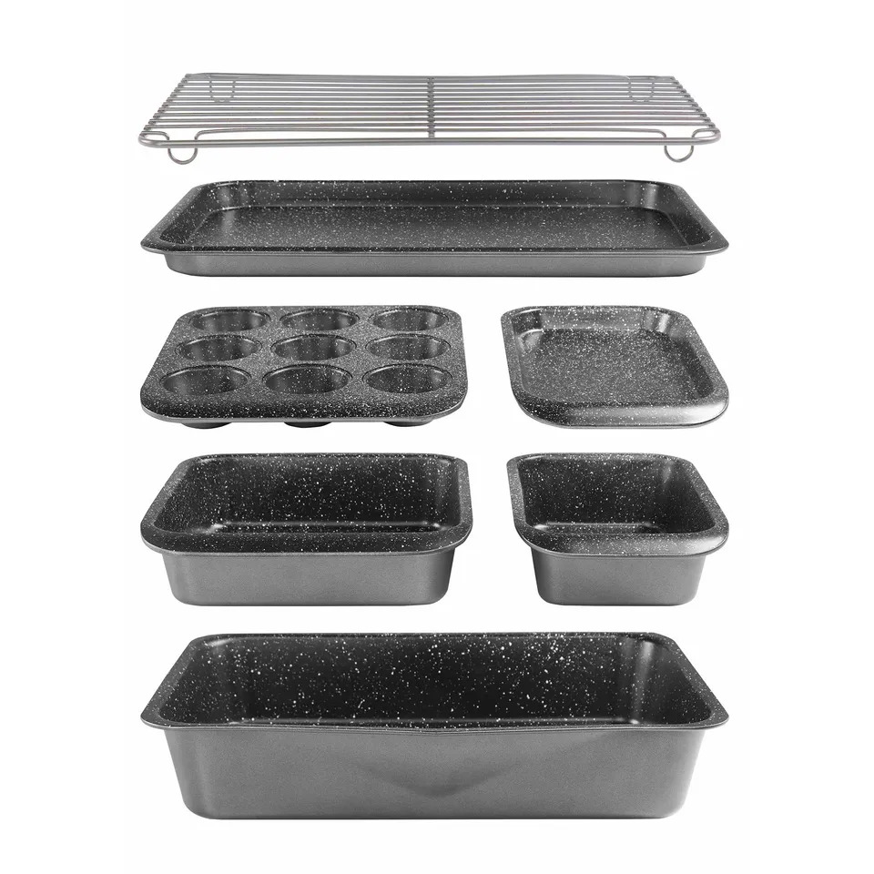 stoneline-backform-set-7-teilig-karbonstahl-backformen-mit-stein-antihaftbeschic image 1