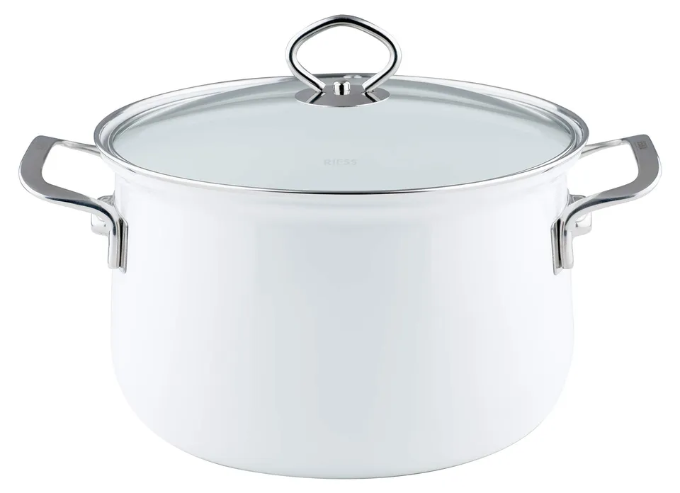 riess-nouvelle-fleischtopf-mit-glasdeckel-arcticweiss-16-cm-1-5-liter-emaille image 1