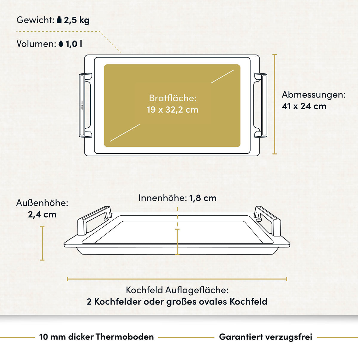 hoffmann-germany-teppanyakiplatte-grillplatte-mit-seitengriffen-41x24-cm-aluguss image 4