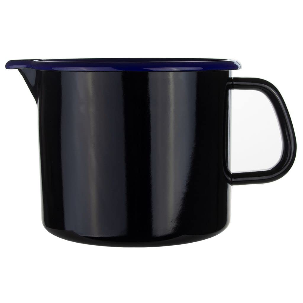riess-classic-schnabeltopf-14-cm-1-7-liter-emaille-schwarz-blau image 1