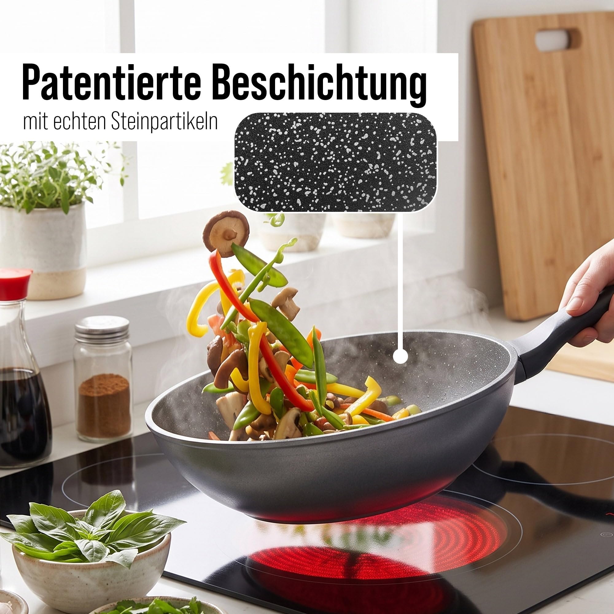 stoneline-wok-30-cm-4-3-l-antihaft-steinpartikel-induktion image 4