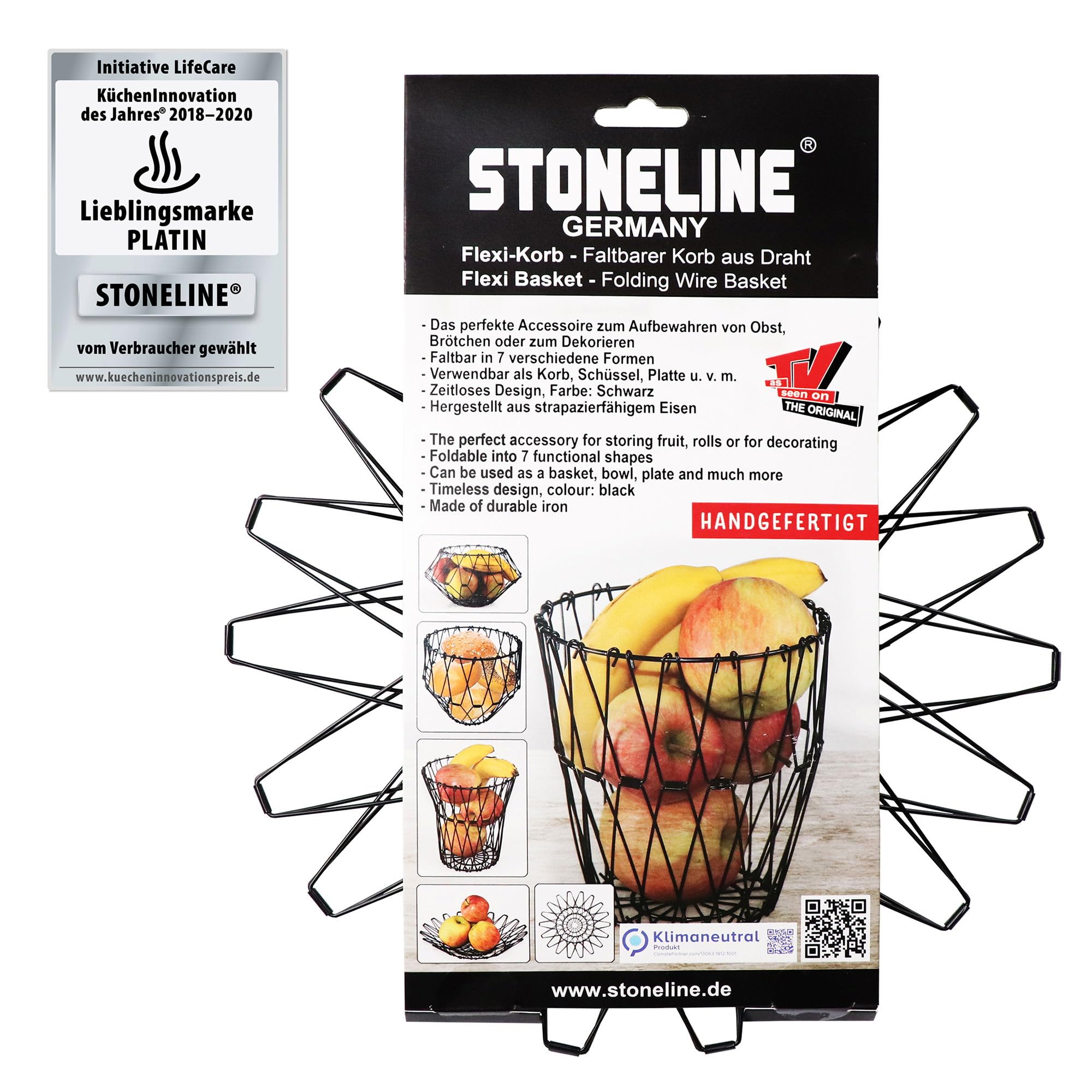 stoneline-flexi-korb-faltbarer-obstkorb-31-cm-schwarz image 7