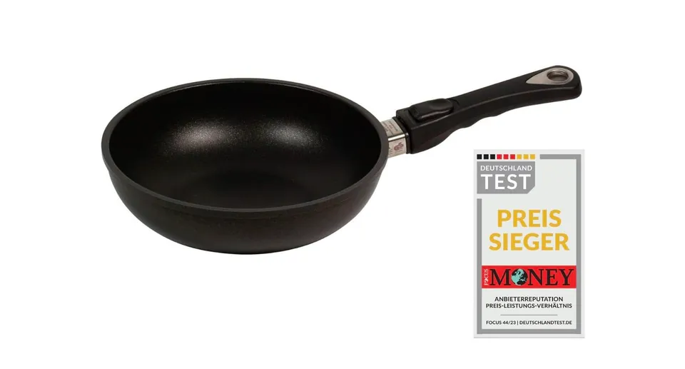 amt-gastroguss-sauteuse-kleiner-wok-24-cm-schmorpfanne-6-cm-hoch-abnehmbarer-sti image 1