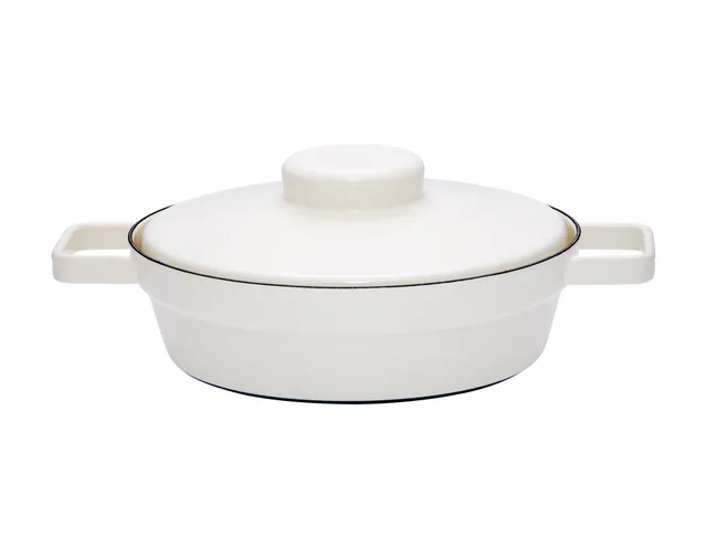 riess-2123-212-pfanne-mit-deckel-24-cm-pure-white-aromapots-emaille-wei image 1