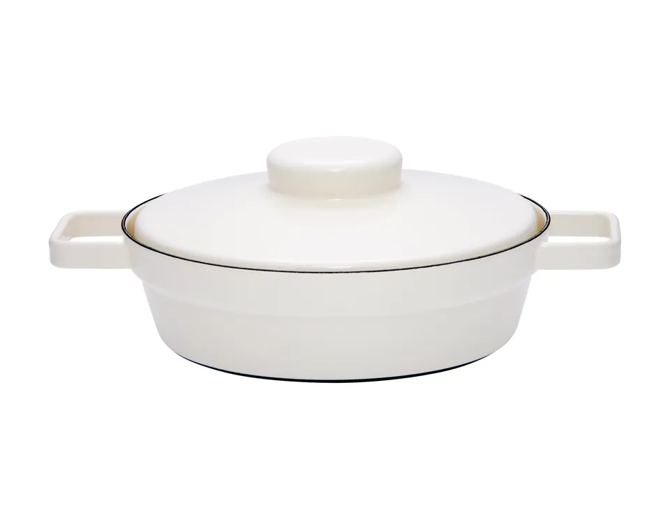 riess-2123-212-pfanne-mit-deckel-24-cm-pure-white-aromapots-emaille-wei image 1