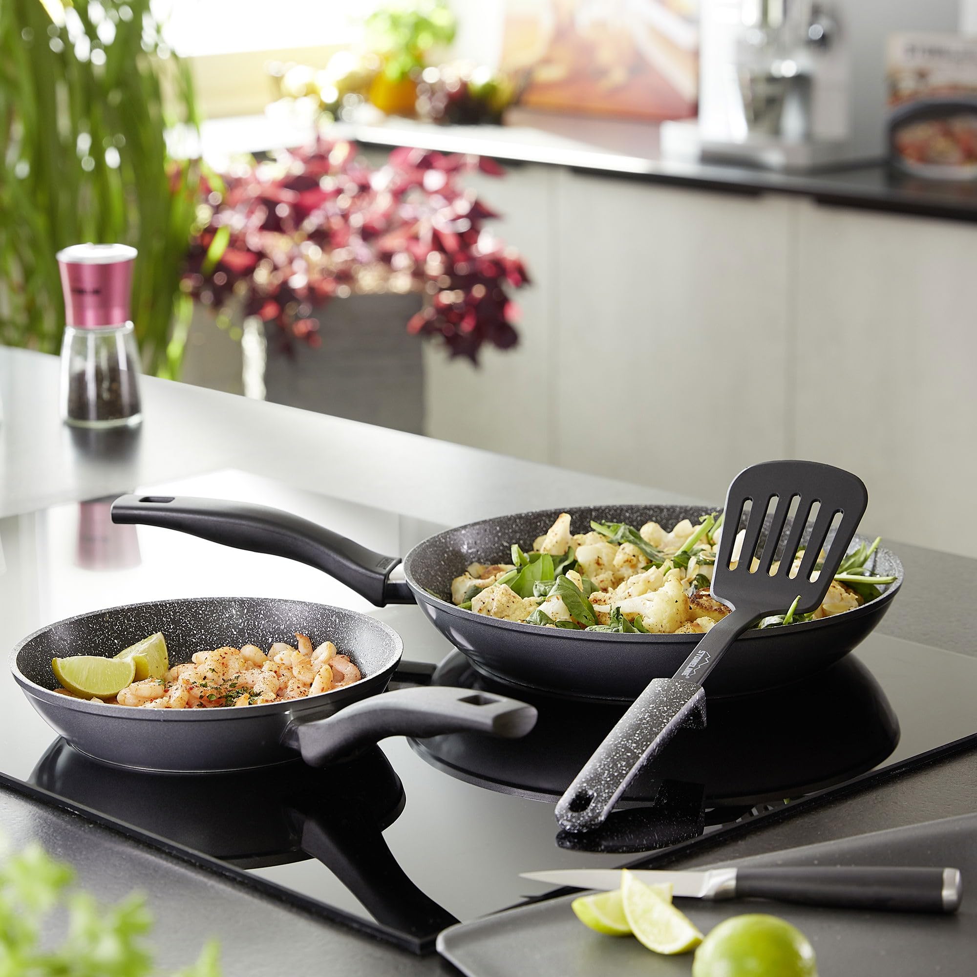 stoneline-sempre-pfannenset-3-teilig-20-28-cm-induktion-mit-pfannenwender-grau image 3