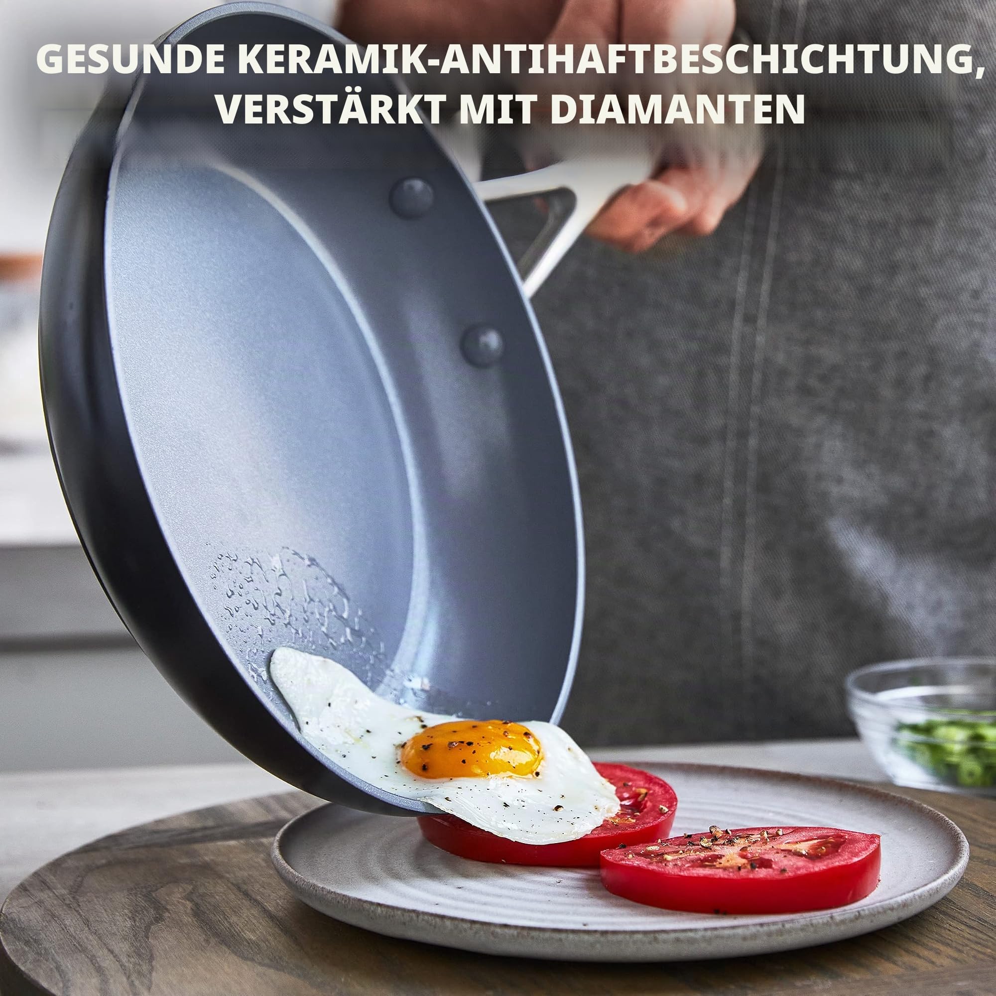 greenpan-valencia-pro-bratpfanne-26-cm-harteloxiert-keramik-antihaft-grau image 2