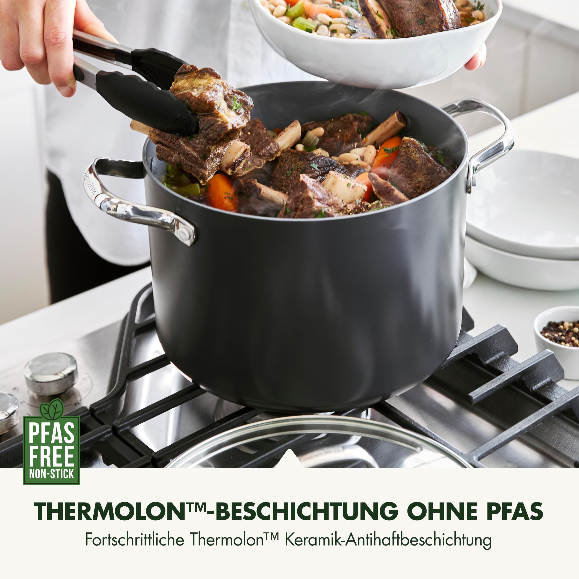 greenpan-valencia-pro-suppentopf-24-cm-7-6-l-mit-deckel-harteloxiert-pfas-frei-g image 2