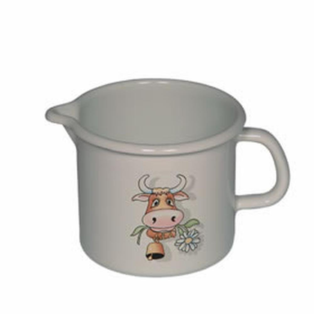 riess-kelomat-schnabeltopf-14-cm-1-7-liter-emaille-kuh-dekor image 1