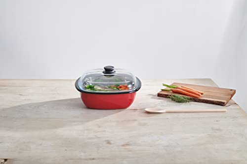 riess-classic-rot-dampfgarer-3-teilig-28-x-28-cm-10-l-mit-glasdeckel image 8