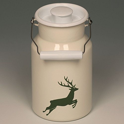 riess-milchkanne-mit-deckel-1-5-l-country-hirsch-gr-n-emaille image 2
