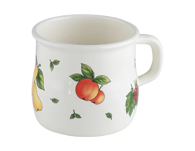 riess-country-fruit-garden-becher-gebaucht-0-375-l-emaille-mit-b-rdel image 1
