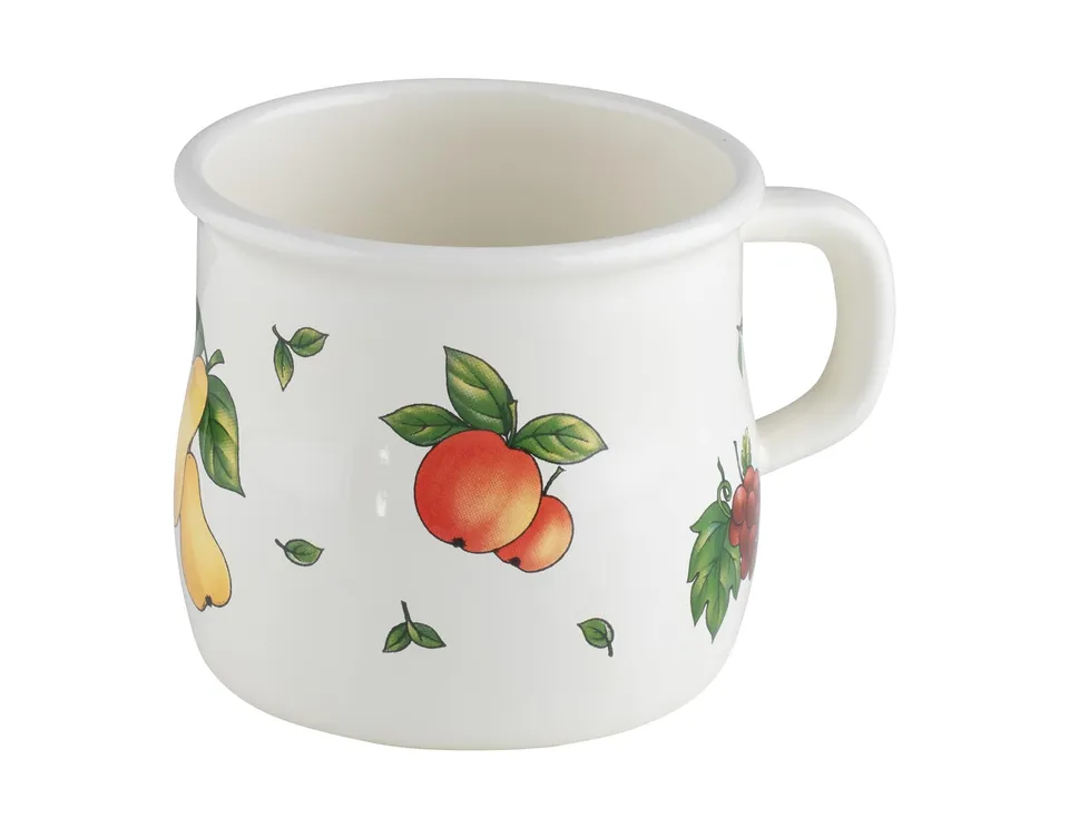 riess-country-fruit-garden-becher-gebaucht-0-375-l-emaille-mit-b-rdel image 1
