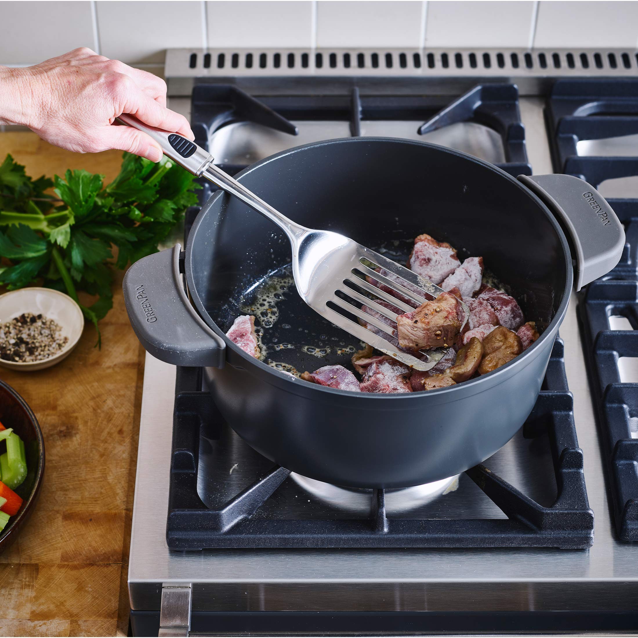 greenpan-featherweights-grillpfanne-26-cm-pfas-frei-grau image 8