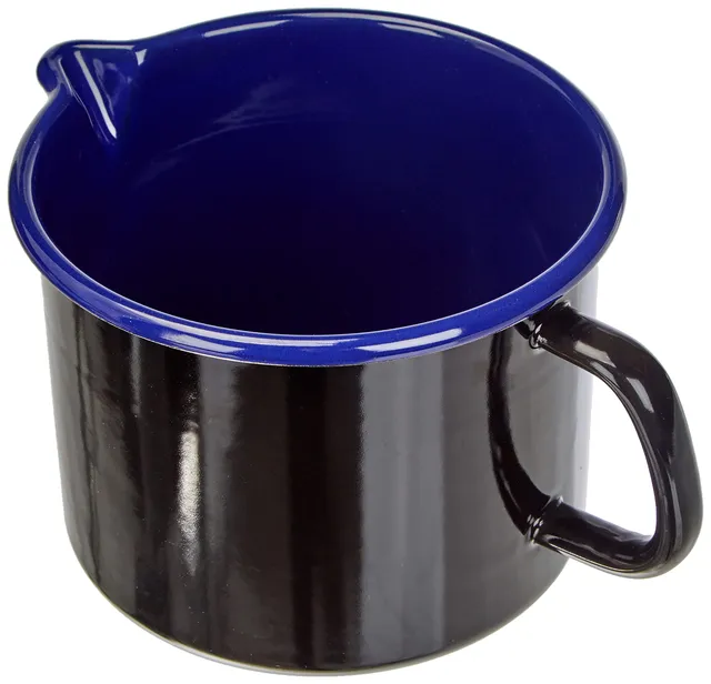 riess-schnabeltopf-16-cm-2-0-liter-emaille-schwarz-mit-deckel-hotel-profi-made-i image 1