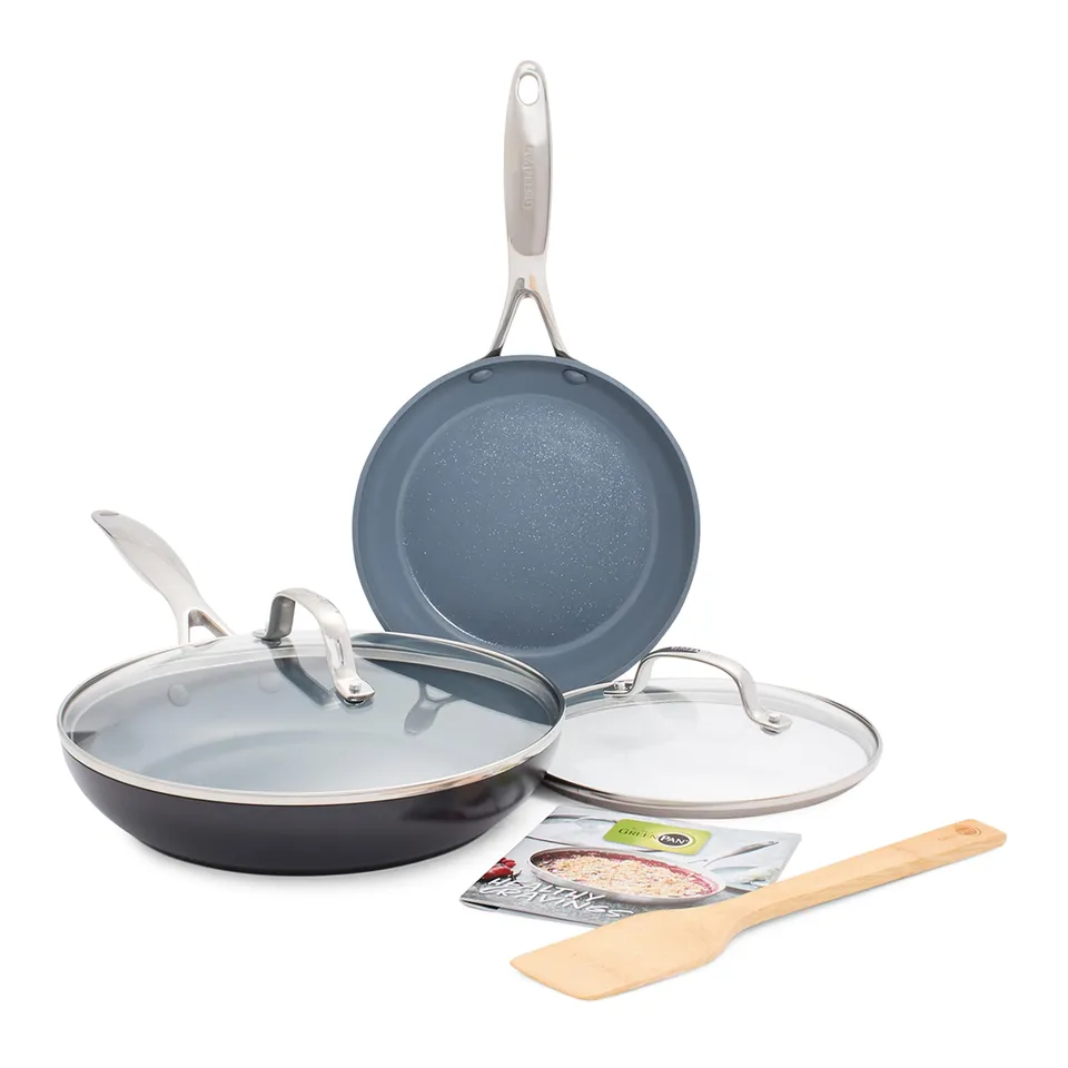 greenpan-valencia-pro-bratpfannen-set-20-cm-25-cm-mit-deckel-pfas-frei-keramik-i image 1