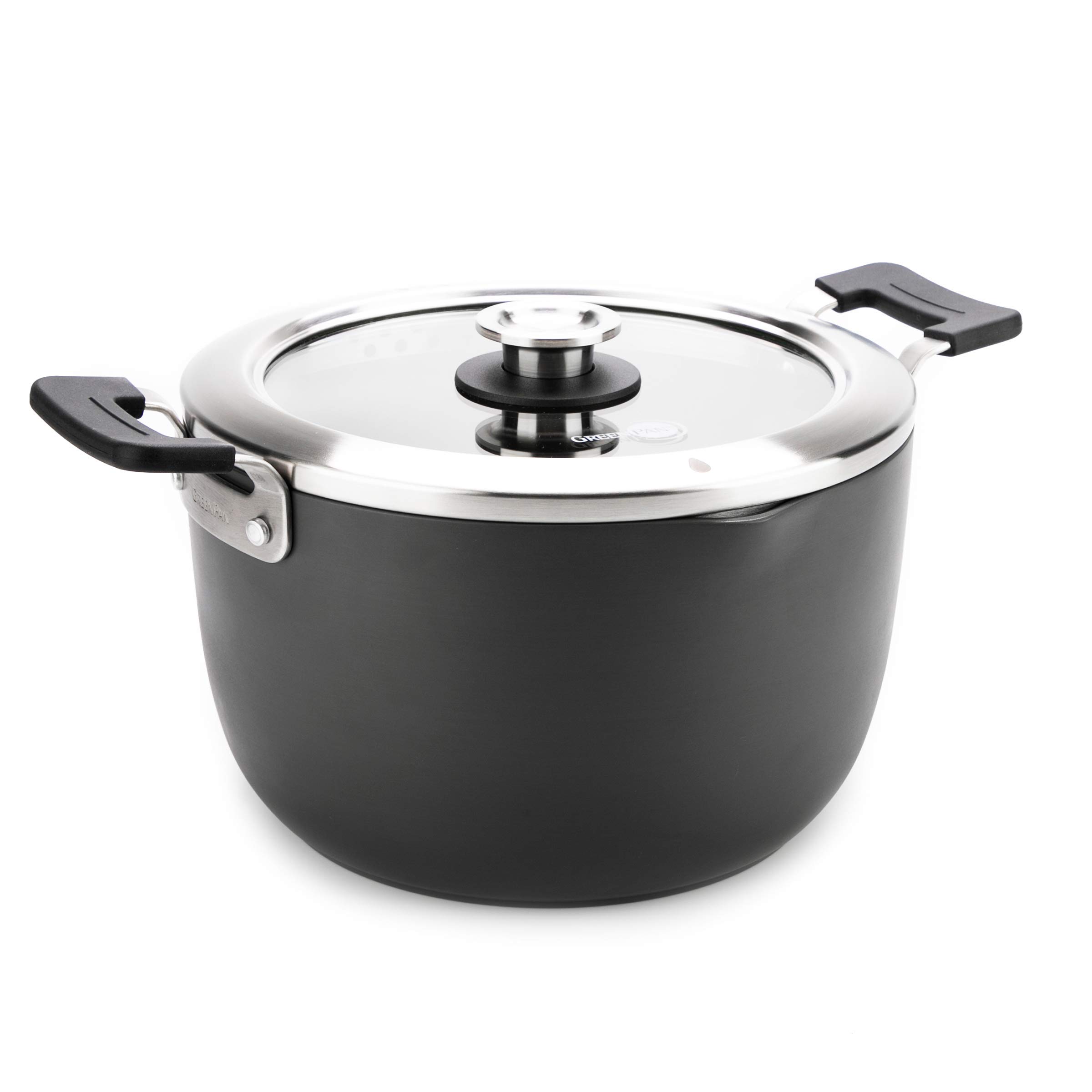greenpan-levels-stielkasserolle-24-cm-6-8-liter-mit-siebdeckel-pfas-frei-grau image 1