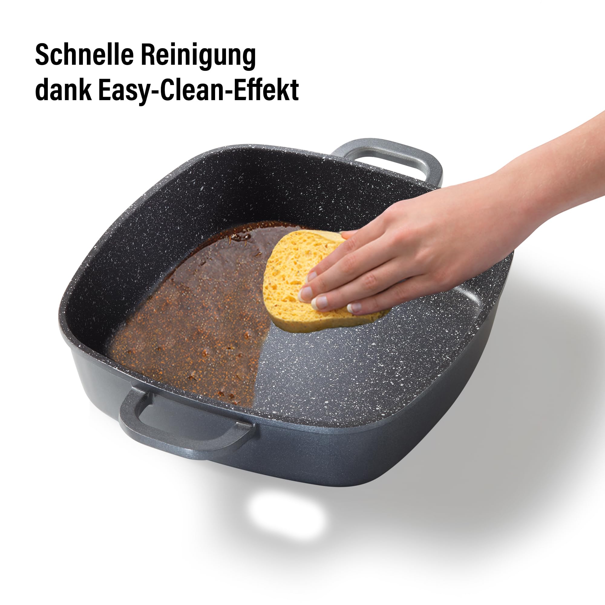 stoneline-servierpfanne-eckig-24-cm-mit-deckel-grau-aluguss-antihaft image 5